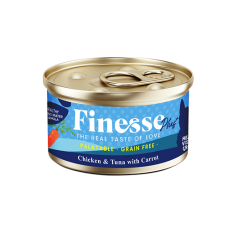 Finesse Plus Grain-Free Chicken and Tuna with Carrot  (Healthy Vision & Growth) 85g, FS-2664, cat Wet Food, Finesse, cat Food, catsmart, Food, Wet Food